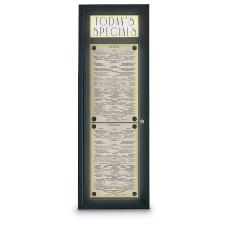 United Visual Products Sliding Door Indoor Enclosed Corkboard, 7 UV9003ACS-GOLD-CORK